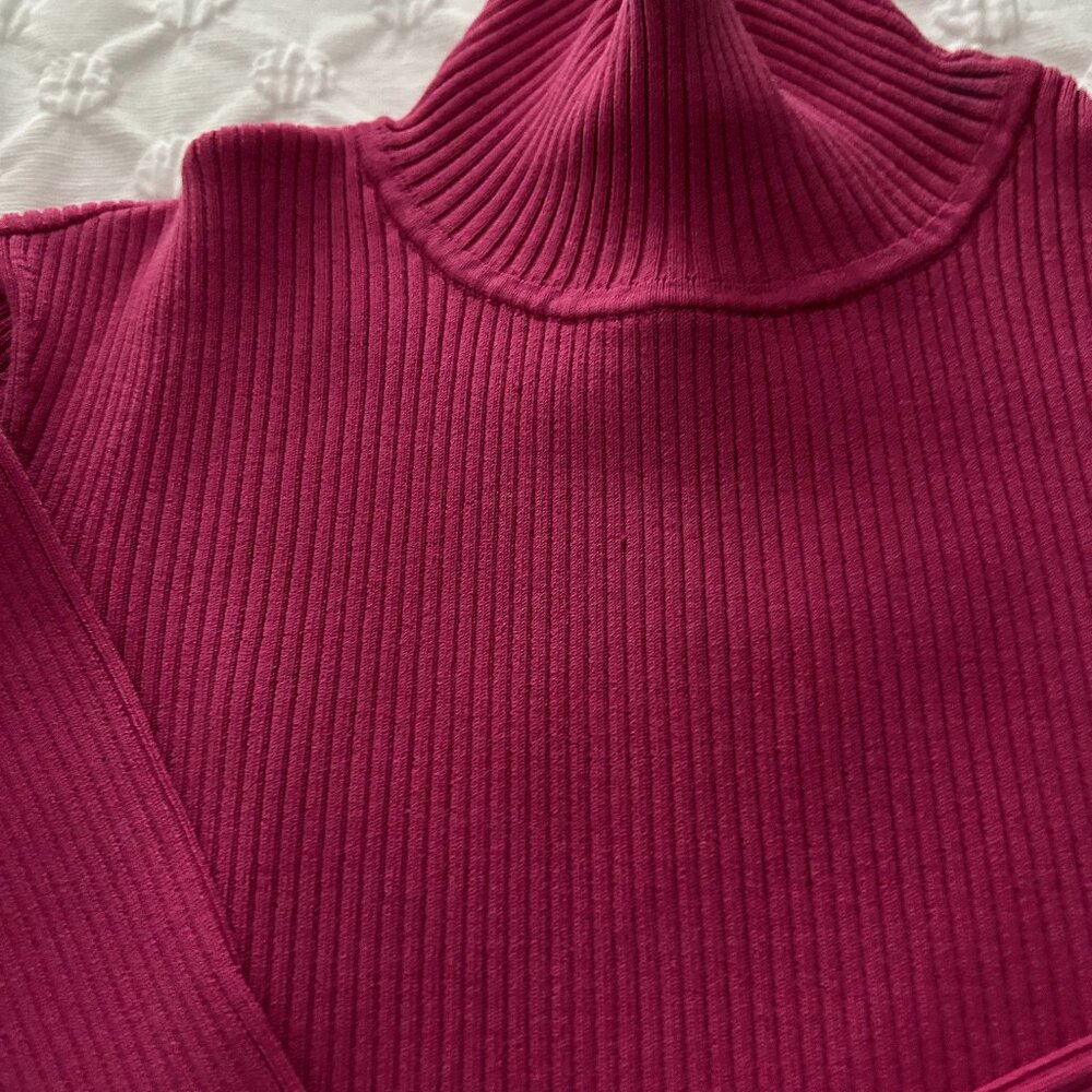 W by Worth hot pink slim fit sweater